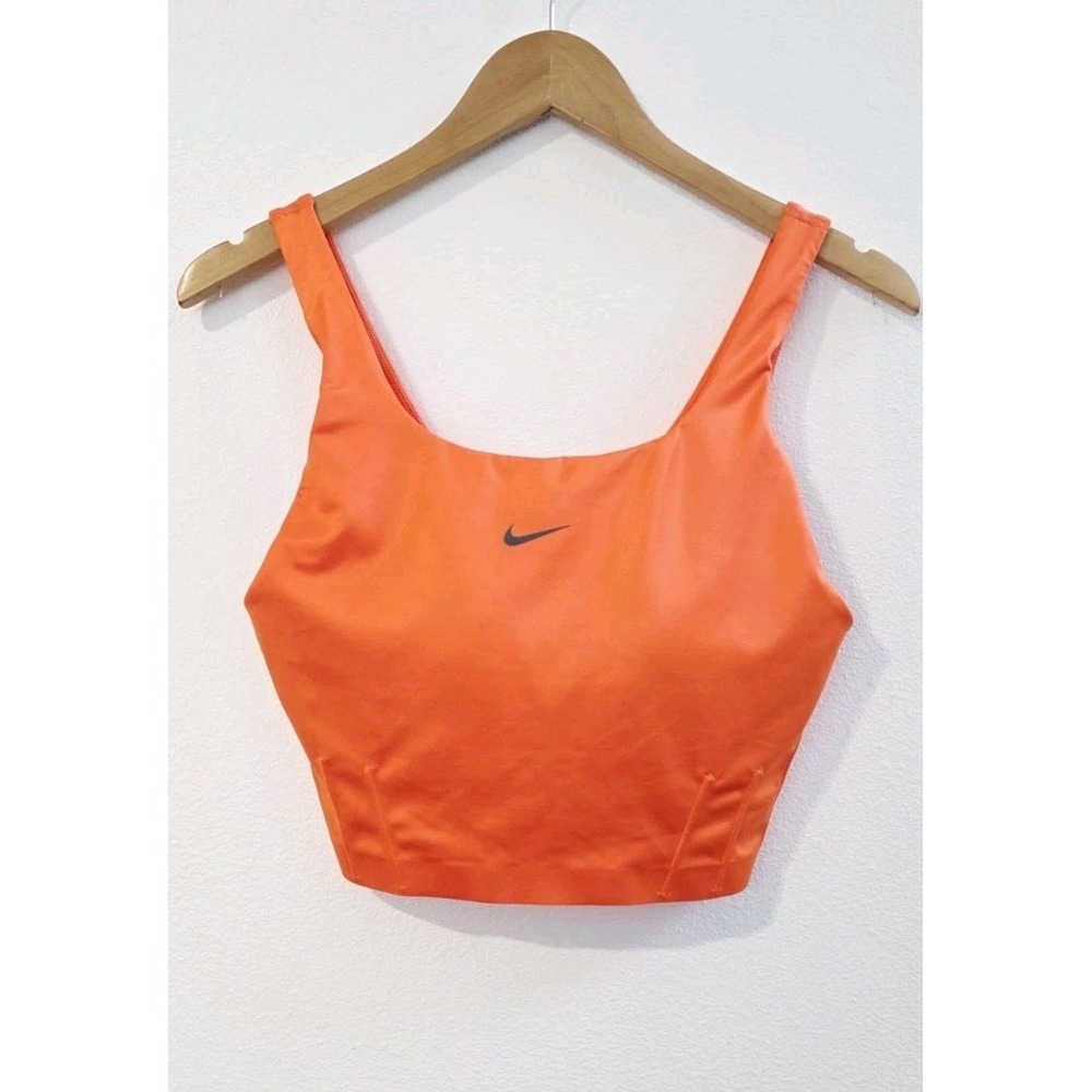 Nike Swoosh City Ready‎ Sports Bra Women's Size Large Electro Orange